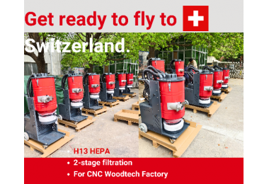 10 Sets of Ronlon RV2 Industrial Vacuum Cleaners are Ready for Departure to Switzerland!