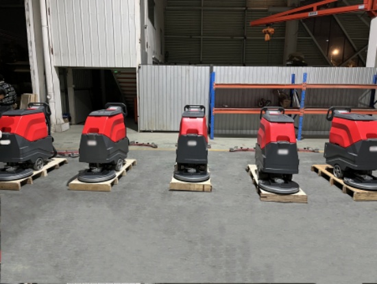 hand-push floor scrubber