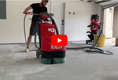 concrete floor grinder with vacuum R540 working in the USA.